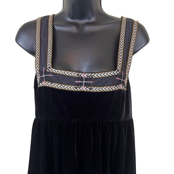 Free People Scandanavian Snowflake Velvet Babydoll Dress - Picture 3 of 11
